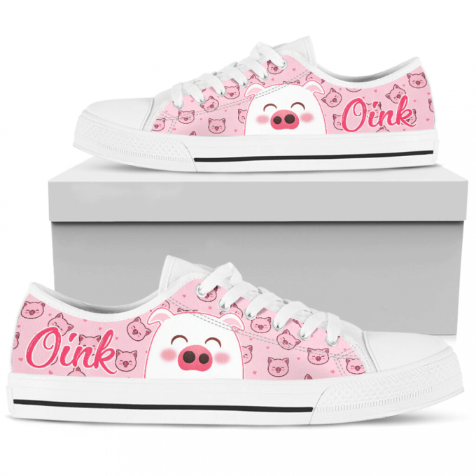 Cute Piggy Low Top Shoes Gift For Men Women Sneaker