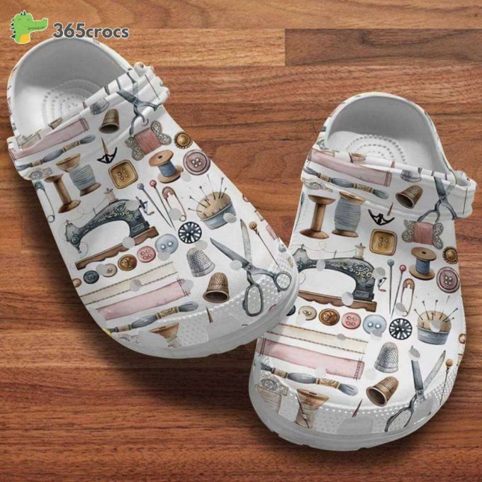 Cute Sewing Machine Sewing Patternclog Sewing Lover Gift Unisex Clogs Clog Shoes