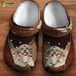 Cute Shih Tzushih Tzu Leather Print Clog Shih Tzu Lover Gift Unisex Clogs Clog Shoes