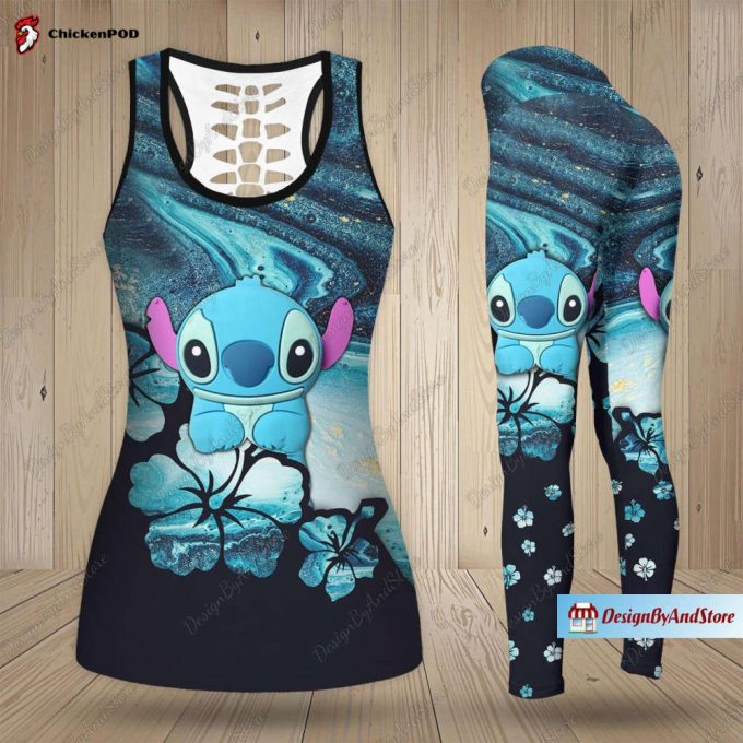 Cute Stitch Tank Top, Disney Stitch Leggings, Stitch Disney Workout Tank, Stitch Yoga Leggings, Stitch Gym Tank Top, Workout Leggings