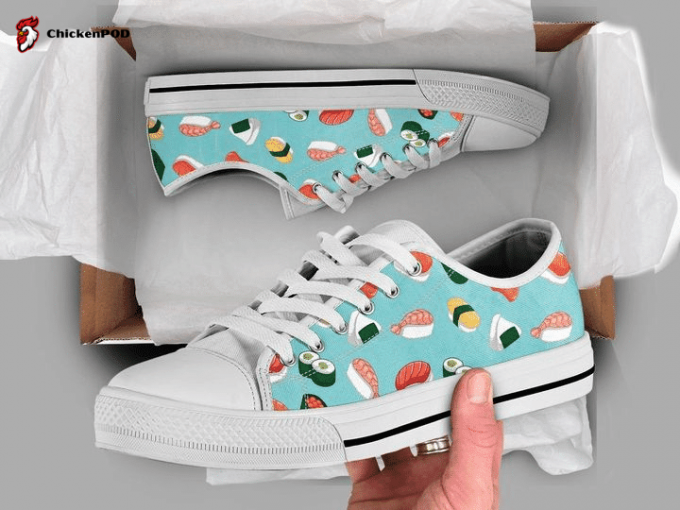 Cute Sushi Low Top Shoes Gift For Men Women