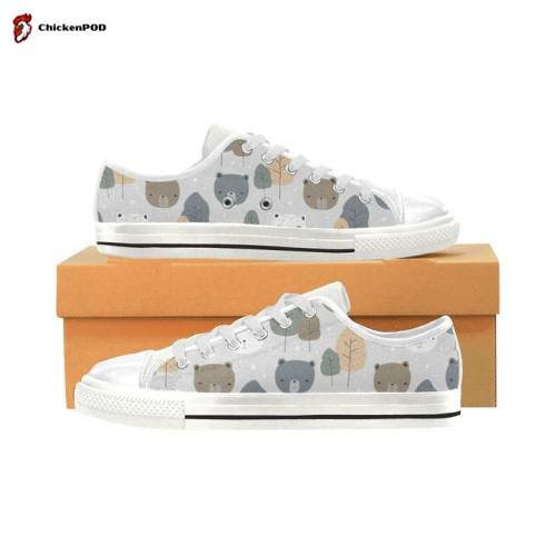 Cute Teddy Low Top Shoes Gift for Men Women