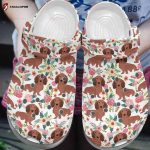 Dachshund Dog Pattern 5 Gift For Lover Rubber clog Unisex Clogs Shoes