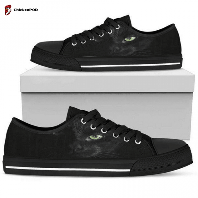 Dark Purr Cat Low Top Shoes Gift For Men Women