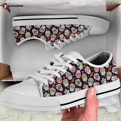 Dead Sugar Skull Colorful Low Top Shoes Gift for Men Women