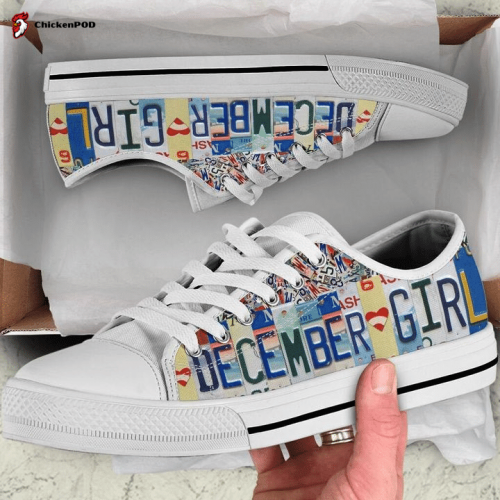 December License Plates Low Top Shoes Gift for Men Women