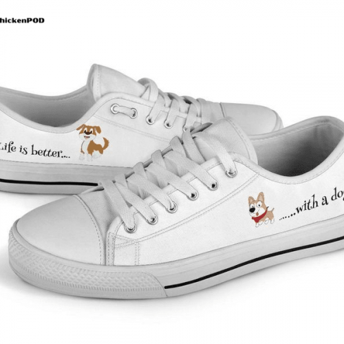 Dog Low Top Shoes Gift for Men Women