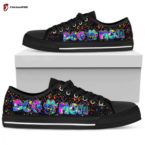 Dog Mom Colorful Popart Low Top Shoes Gift for Men Women