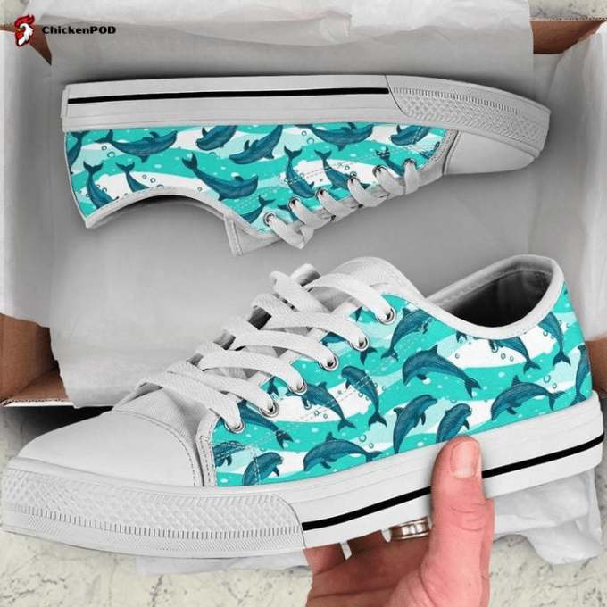 Dolphins Low Top Shoes Gift For Men Women