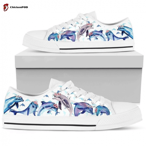 Dolphins Low Top Shoes Gift for Men Women