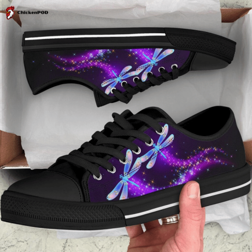 Dragonfly Sparkle Low Top Shoes Gift for Men Women