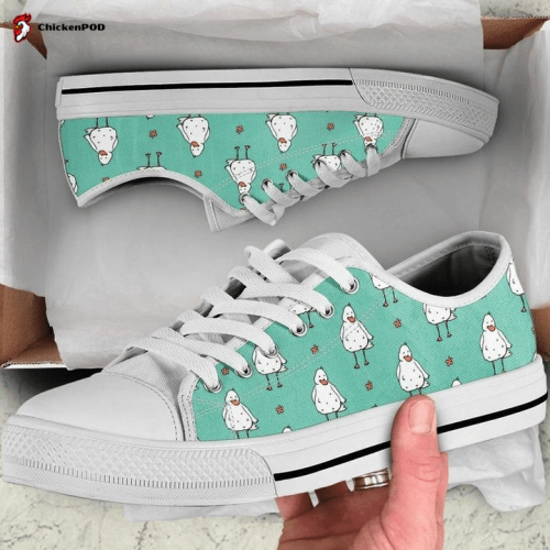 Ducks And Flowers Low Top Shoes Gift for Men Women