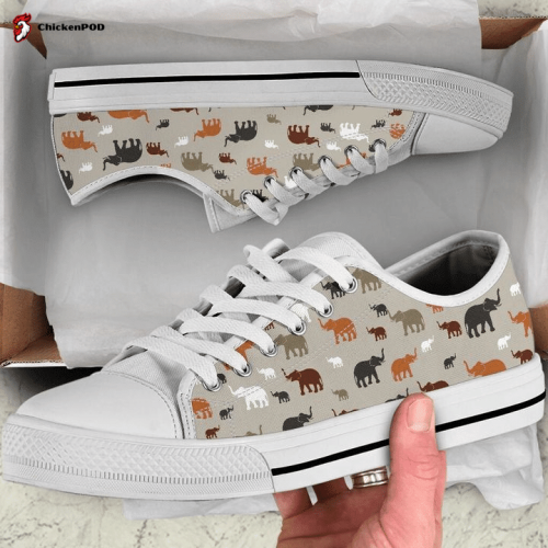 Elephant Low Top Shoes Gift for Men Women