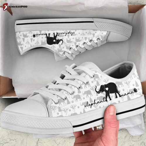 Elephant Low Top Shoes Gift for Men Women Sneaker