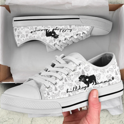 English Bulldog Low Top Shoes Gift for Men Women Sneaker