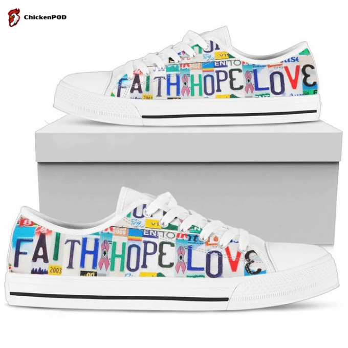 Faith Hope Love Low Top Shoes Gift For Men Women