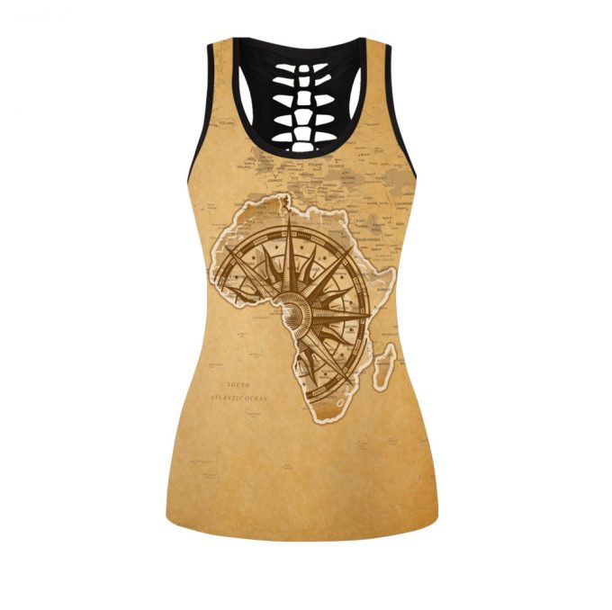 Fan Gifts African Traditional Pattern D Over Printed Legging &Amp; Tank Top Ml