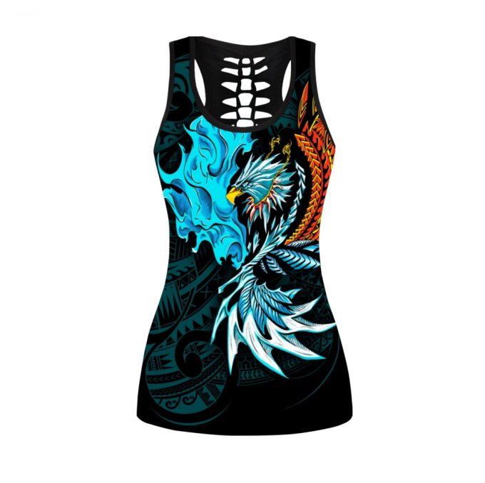 Fan Gifts Amazing Eagle Warrior Polynesian Tattoo Legging &Amp; Tank Top Ml