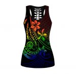 Fan Gifts Amazing Polynesian Tattoo And Frangipani Flower Deluxe Legging & Tank top ML