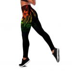 Fan Gifts Amazing Polynesian Tattoo And Frangipani Flower Deluxe Legging & Tank top ML