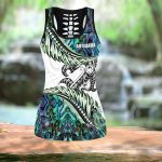 Fan Gifts Aotearoa silver fern manaia paua shell combo legging tanktop