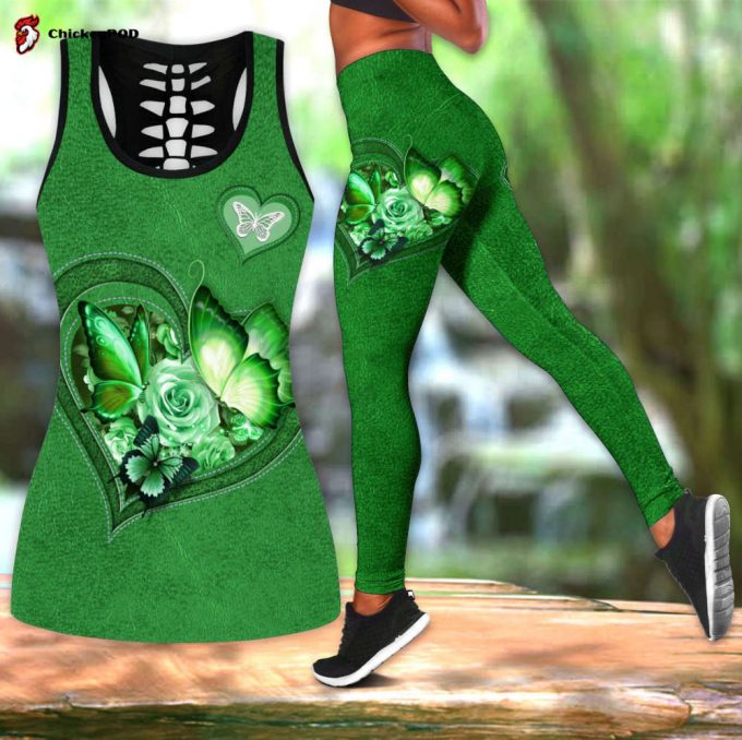 Fan Gifts Green Butterfly Combo Legging + Tanktop