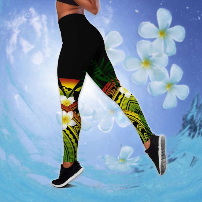 Fan Gifts Hawaii Hibiscus Kanaka D Over Printed Legging &Amp; Tank Top