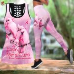 Fan Gifts Hope For A Cure Breast Cancer Awareness All Over Printed Combo Legging Tanktop