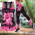 Fan Gifts I Wear Pink For My Mom Breast Cancer Awareness All Over Printed Combo Legging Tanktop