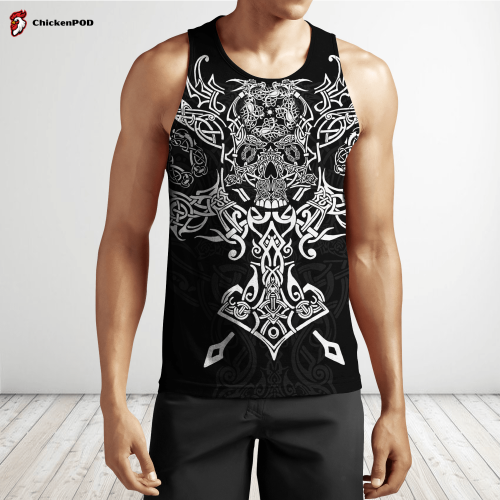 Fan Gifts Nidhogg Ver Viking Wolf Tattoo Style Tank Top By JJ