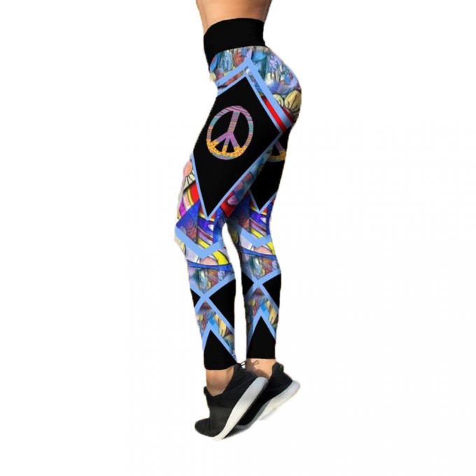 Fan Gifts Premium Hippie D Over Printed Legging &Amp; Tank Top