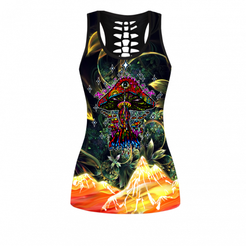 Fan Gifts Premium Mushroom Hippe D Over Printed Legging & Tank Top