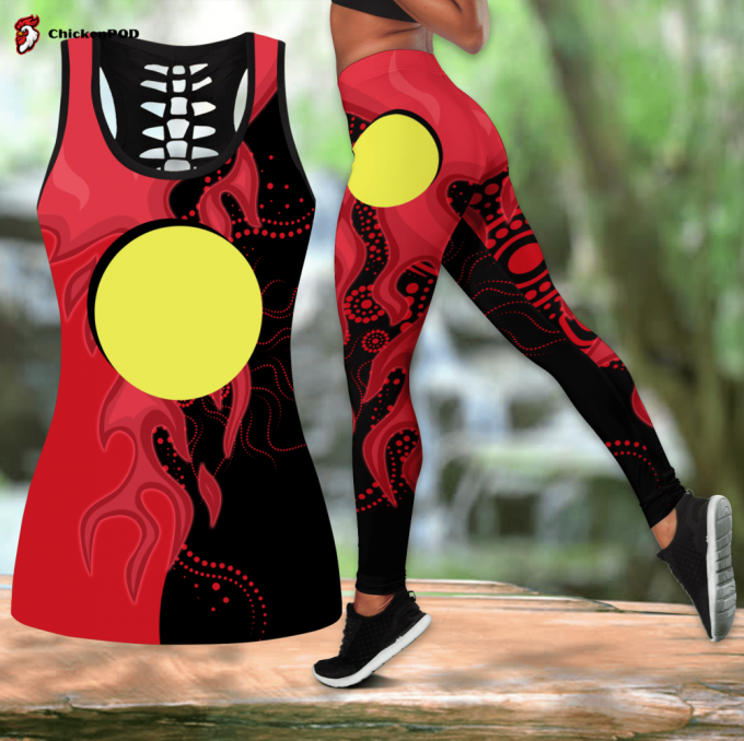 Fan Gifts Premium New Zealand Maori And Australia Aboriginal Combo Legging + Tank Top Fan Gifts