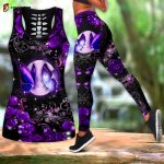 Fan Gifts Purple Butterfly Combo Legging + Tanktop