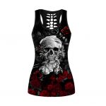 Fan Gifts Skull All Over Printed Combo Tanktop + Legging NA