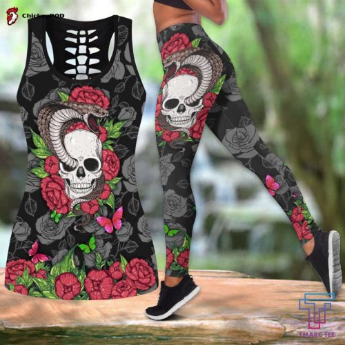 Fan Gifts Snake Love Skull d all over printed tanktop & legging outfit for women QB