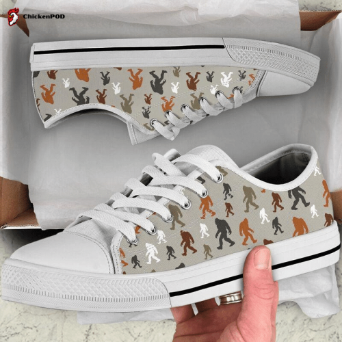 Fantasy Bigfoot Pattern Low Top Shoes Gift for Men Women Sneaker