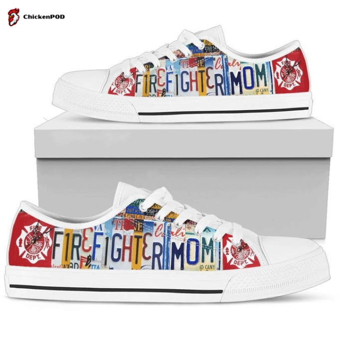 Firefighter Mom Low Top Shoes Gift For Men Women