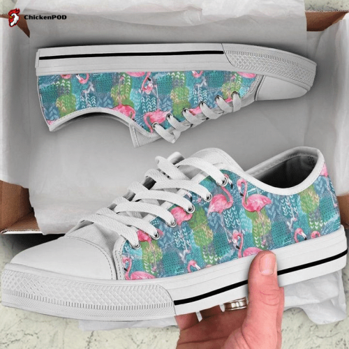 Flamingo Sitting Low Top Shoes Gift for Men Women