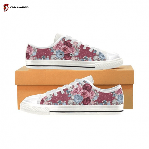 Floral Flowers Low Top Shoes Gift for Men Women