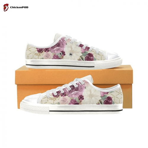 Floral Flowers Low Top Shoes Gift for Men Women