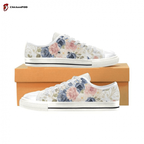 Floral Flowers Low Top Shoes Gift for Men Women