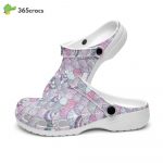 Floral Retro Geo 1970 Groovy Hippie Cool Natural World Nature Sea Life Fishes Shells Unisex Clogs Clog Shoes