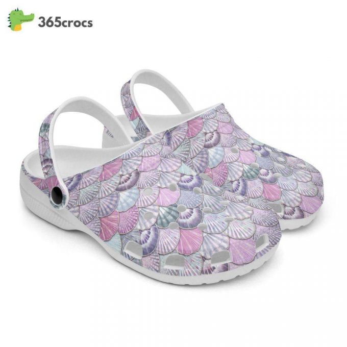 Floral Retro Geo 1970 Groovy Hippie Cool Natural World Nature Sea Life Fishes Shells Unisex Clogs Clog Shoes