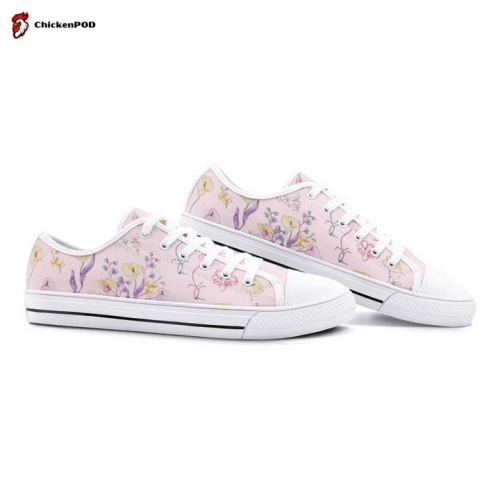 Floral Sloth Low Top Shoes Gift for Men Women