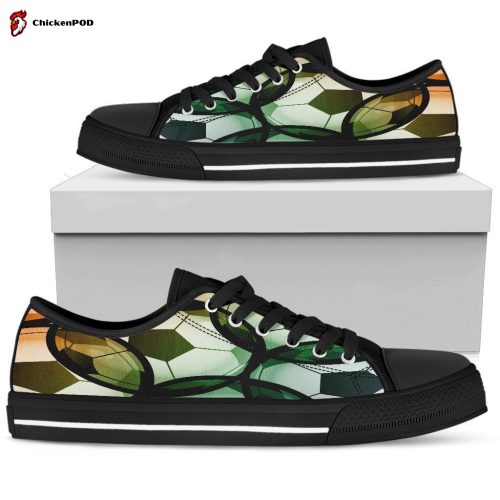 Watercolor Floral Women’s Low Top Shoes Gift for Men Women Black