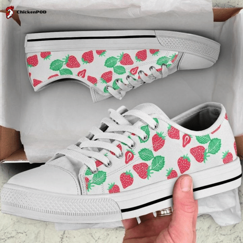 Fruit Strawberry Low Top Shoes Gift for Men Women