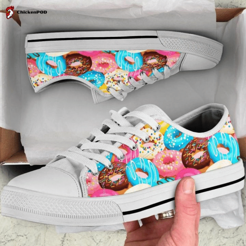 Fun Donut Low Top Shoes Gift for Men Women