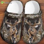 Funny Deer Hunting Jumping Through Zippergift For Deer Hunters Unisex Clogs Clog Shoes