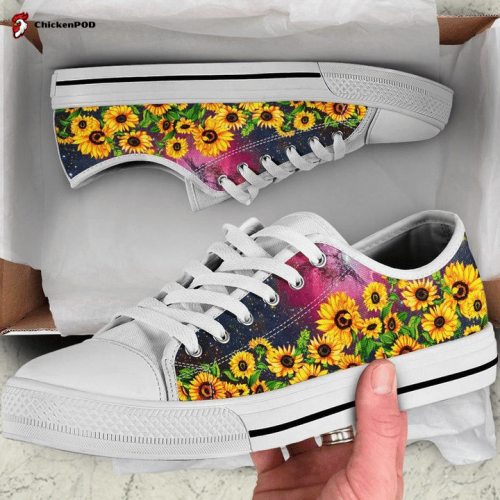 Floral Flowers Low Top Shoes Gift for Men Women